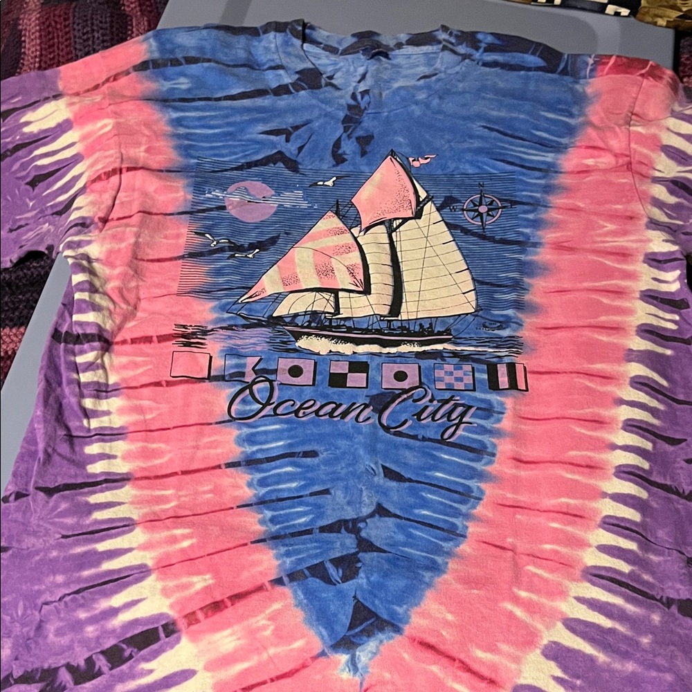 Vintage Tie Dye Ocean City Shirt
